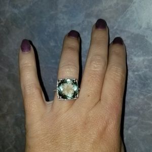 10 carat green amethyst ring